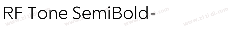 RF Tone SemiBold字体转换